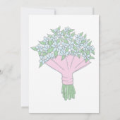 Vergessen-Me-Not-Bouquet-Foto Save the Date Einladung (Rückseite)