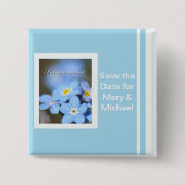 Vergessen-Me-Not-Foto in blau Button (Vorderseite)