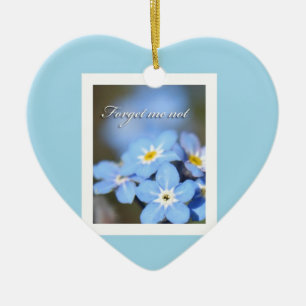 Vergessen-Me-Not-Foto in blau Keramik Ornament