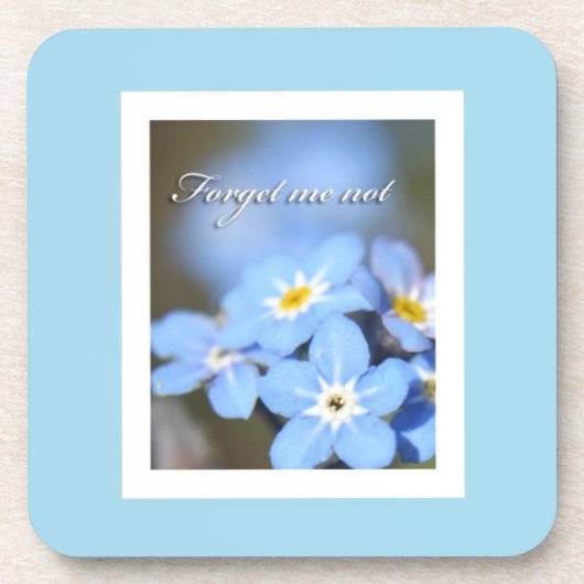 Vergessen-Me-Not-Foto in blau Untersetzer (Vorderseite)