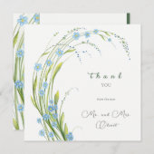Vergessen-Me-Not-Hochzeit Dankeschön-Karte Einladung (Vorne/Hinten)