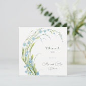 Vergessen-Me-Not-Hochzeit Dankeschön-Karte Einladung (Stehend Vorderseite)