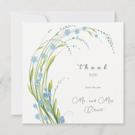Vergessen-Me-Not-Hochzeit Dankeschön-Karte Einladung