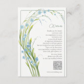 Vergessen-Me-Not-Hochzeitsdetails Begleitkarte (Vorderseite)