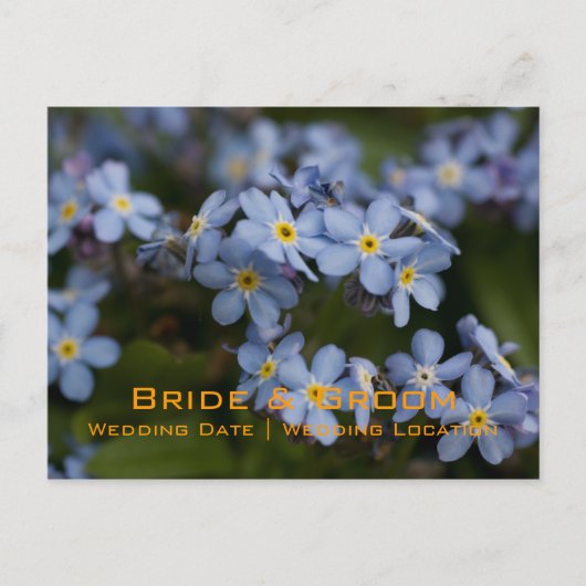 Vergessen-Me-Not ・ Save the Date Postkarte (Vorderseite)