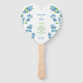 Vergessen-Me-Nots Blue Wildblume Wedding Program Fächer (Vorderseite)