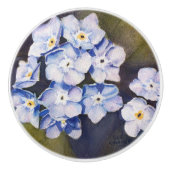 VERGESSEN-ME-NOTS BLUME DEKORATIVE KERAMIK KNOB KERAMIKKNAUF (Vorderseite)