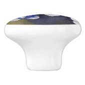 VERGESSEN-ME-NOTS BLUME DEKORATIVE KERAMIK KNOB KERAMIKKNAUF (Seitenansicht)