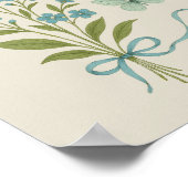 Vergessen-Me-Nots und blaue Schmetterlinge - Botan Poster (Ecke)