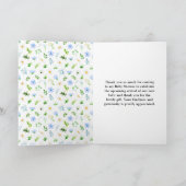 Vergessen-Me-Nots und Daisies Floral Baby Shower Dankeskarte (Innenseite)