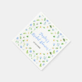 Vergessen-Me-Nots und Daisies-Floral-Brautparty Serviette (Ecke)