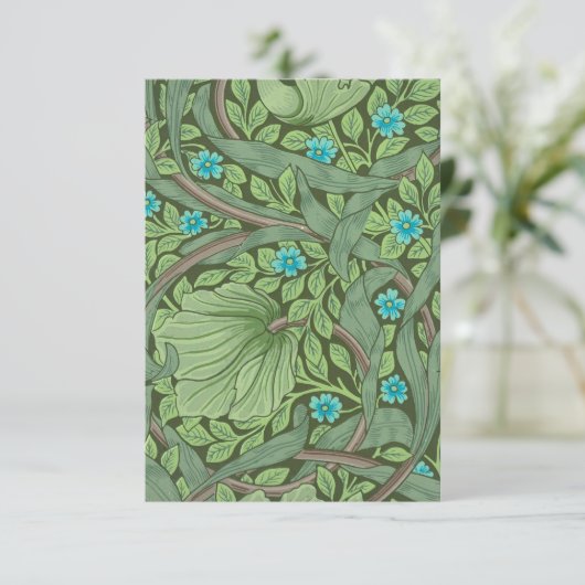 Vergessen-Me-Nots, Wallpaper von William Morris Dankeskarte (Stehend Vorderseite)