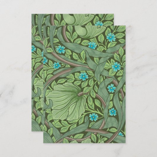 Vergessen-Me-Nots, Wallpaper von William Morris Dankeskarte (Vorne/Hinten)
