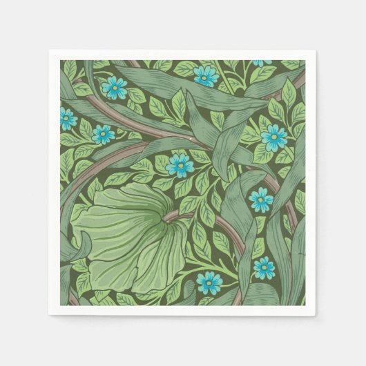 Vergessen-Me-Nots, Wallpaper von William Morris Serviette (Vorderseite)