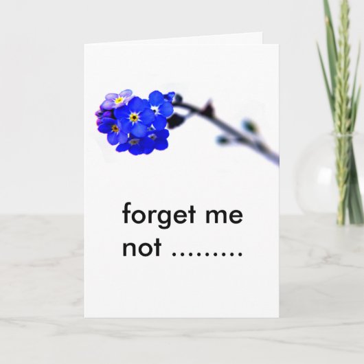 vergessen mich nicht ............ karte (Vorderseite)