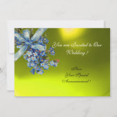 VERGESSEN MICH NOTS MONOGRAM WEDEDING PARTY blau g Einladung (Rückseite)