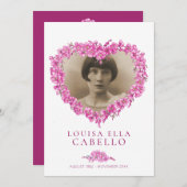 Vergessen-nies Beerdigungsservice-Programm Rosa Bl Programm (Vorne/Hinten)