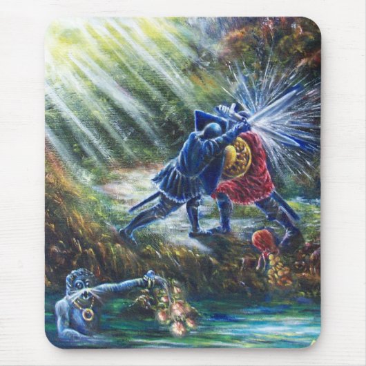 VERGESSEN ROSE kämpfen Ritter, Geld und Teufel Mousepad (Vorne)