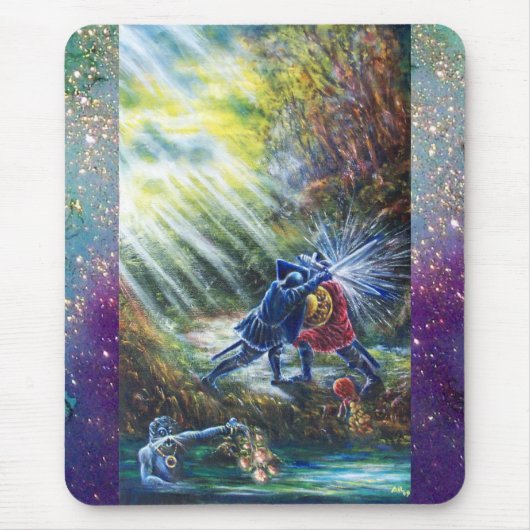 VERGESSEN ROSE kämpfen Ritter, Geld und Teufel Mousepad (Vorne)