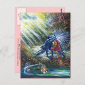 VERGESSEN ROSE kämpfen Ritter, Geld und Teufel Postkarte (Vorne/Hinten)