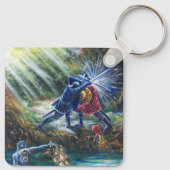 VERGESSEN ROSE kämpfen Ritter, Geld und Teufel Schlüsselanhänger (Rückseite)