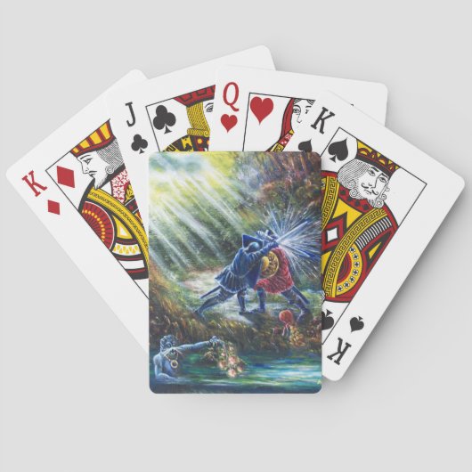 VERGESSEN ROSE kämpfen Ritter, Geld und Teufel Spielkarten (Rückseite)