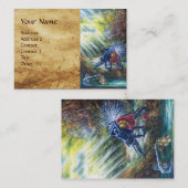 VERGESSEN ROSE kämpfen Ritter, Teufel, Pergament Visitenkarte (Vorne/Hinten)