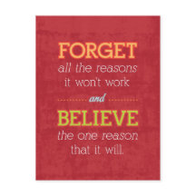 Vergessen Sie alle Gründe, warum es nicht funktion