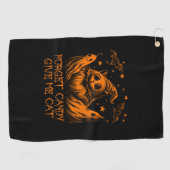 Vergessen Sie Candy geben Sie mir Cat Funny Graphi Golfhandtuch (Horizontal)