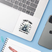 Vergessen Sie Candy geben Sie mir Moo Deng Hallowe Aufkleber (Laptop mit iPhone)