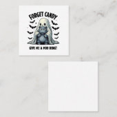 Vergessen Sie Candy geben Sie mir Moo Deng Hallowe Quadratische Visitenkarte (Vorne/Hinten)