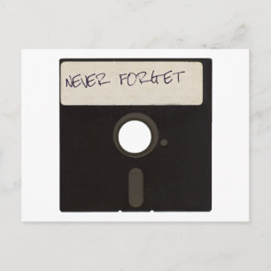 Vergessen Sie Computer-Disketten nie Postkarte