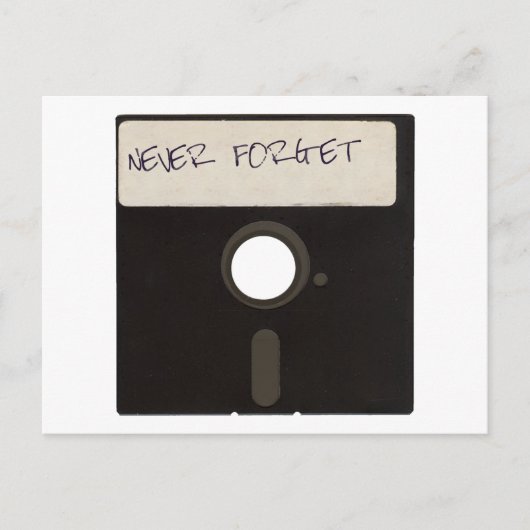 Vergessen Sie Computer-Disketten nie Postkarte (Vorderseite)