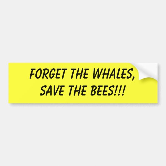 vergessen Sie, dass die Wale den Bienen Autoaufkleber (Vorne)