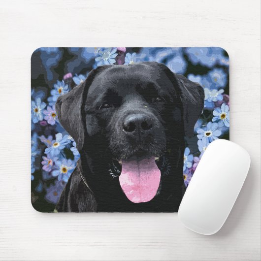 Vergessen Sie den Knoten - Schwarzes Labrador Mousepad (Mit Mouse)
