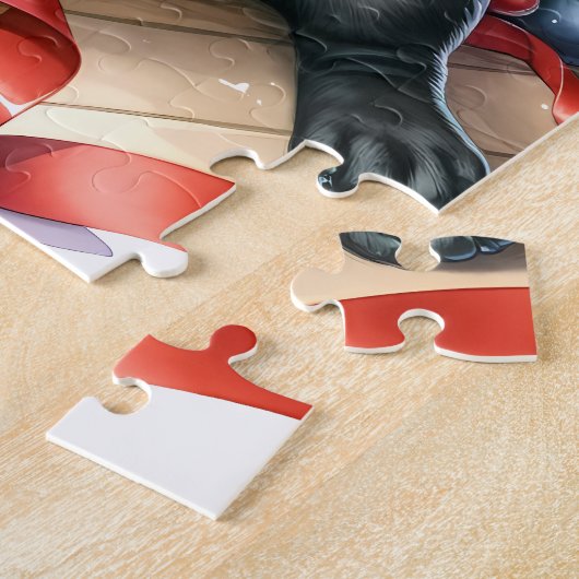 Vergessen Sie den Knoten - Schwarzes Labrador Puzzle (Seite)