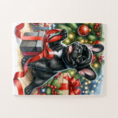 Vergessen Sie den Knoten - Schwarzes Labrador Puzzle (Horizontal)