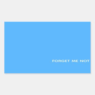 Vergessen Sie den nicht blauen Farbnamen Rechteckiger Aufkleber