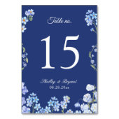 Vergessen Sie die blühende Hochzeitsfeier-Tischnum Tischnummer (Rückseite)