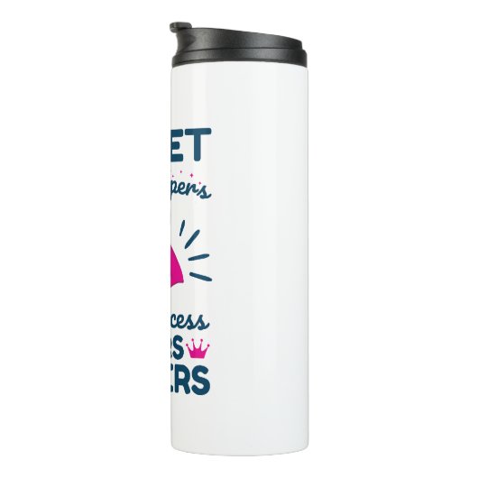 Vergessen Sie die Glashüpfer dieser Prinzessin trä Thermosbecher (Nach rechts gedreht)