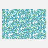 Vergessen Sie die Hand-Illustrierte Blauer Blume Geschenkpapier Set (Vorderseite 2)