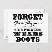 Vergessen Sie die Pantoffeln aus Glas, diese Prinz Postkarte (Vorne/Hinten)