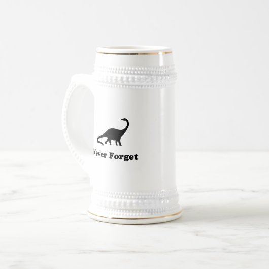 Vergessen Sie Dinosaurier nie Bierglas (Vorderseite Links)