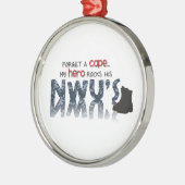 Vergessen Sie ein Kap - mein Held trägt NWU Silbernes Ornament (Links)