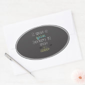 Vergessen Sie Geek Chic Oval Sticker (Umschlag)