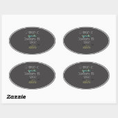 Vergessen Sie Geek Chic Oval Sticker (Blatt)