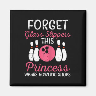 Vergessen Sie Gl Slippers Bowling Shoes Bowler Wom Magnet