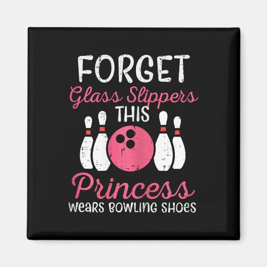 Vergessen Sie Gl Slippers Bowling Shoes Bowler Wom Magnet (Vorne)