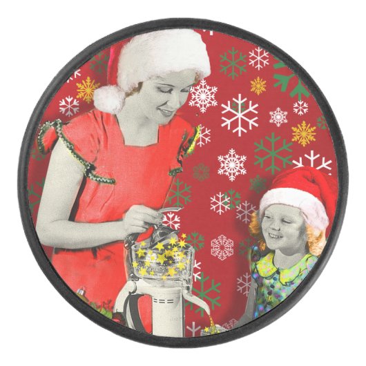 Vergessen Sie Ihre Weihnachten Eishockey Puck (Vorderseite)
