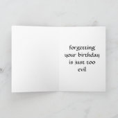 VERGESSEN SIE IHREN GEBURTSTAG - SO EINEN WITCH KARTE (Innenseite)